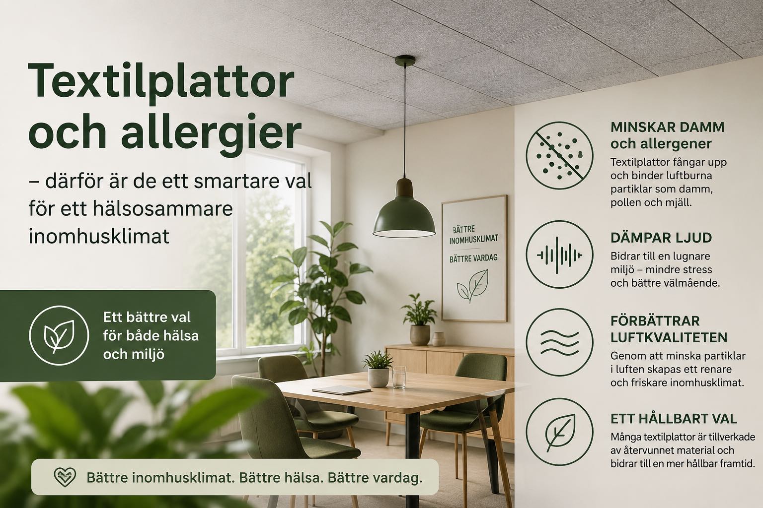 Textilplattor och allergier – därför är de ett smartare val för ett hälsosammare inomhusklimat